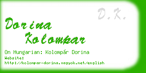 dorina kolompar business card